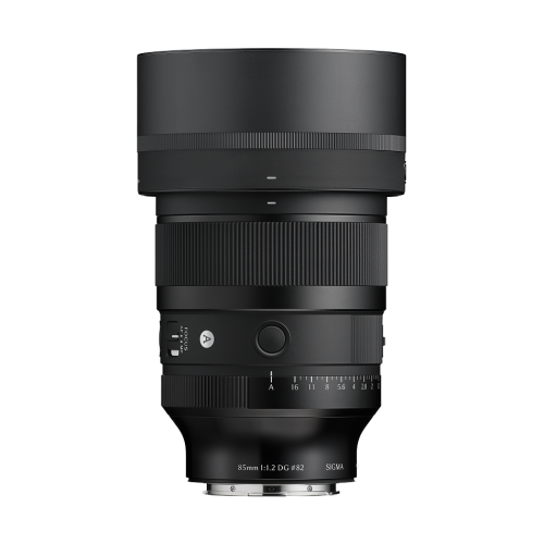 Sigma 85mm F1.2 DG Art lens on white background